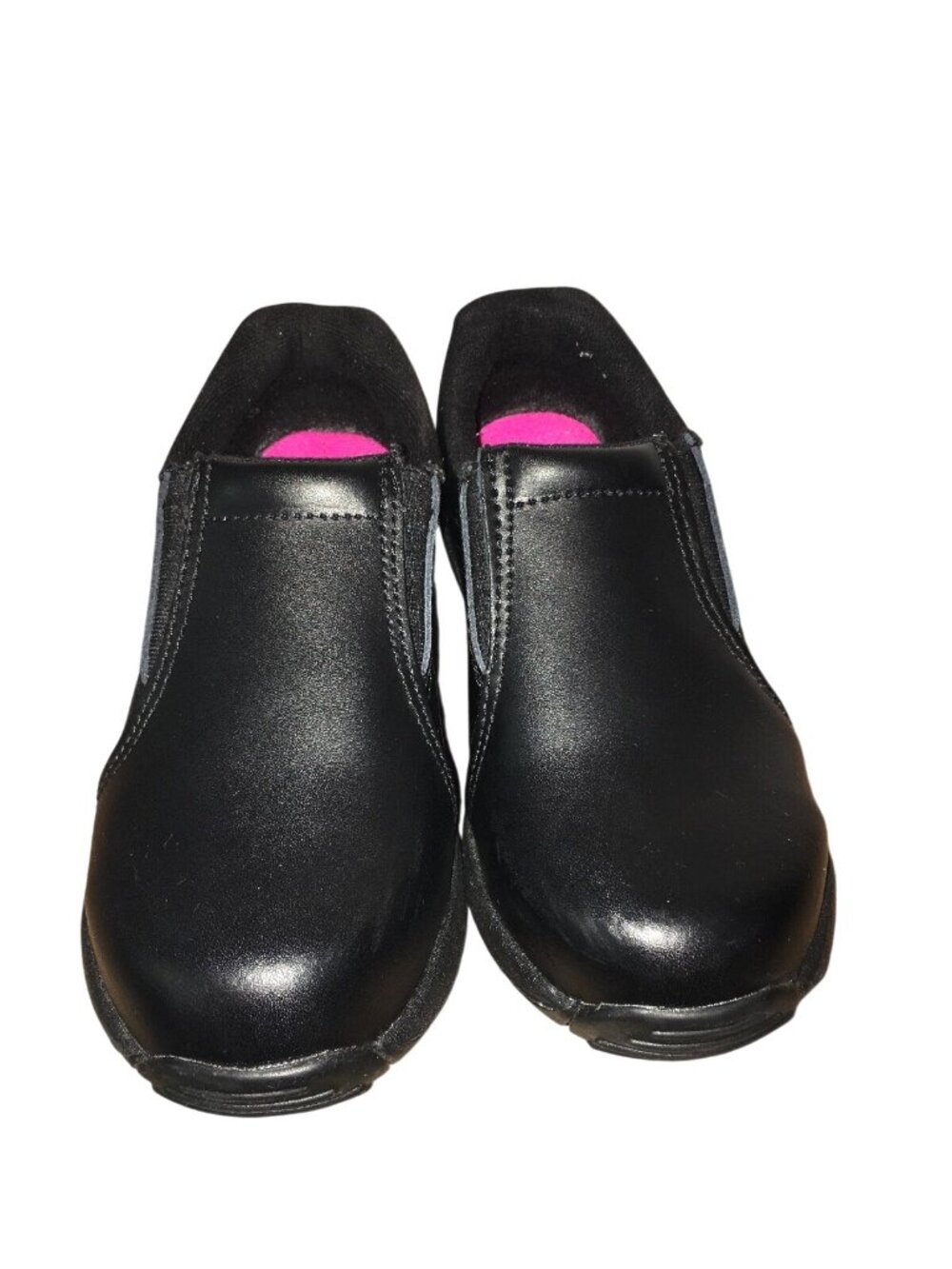 Brazos Womens Work Shoes Nursing Clogs Black Leather Size 6.5 M